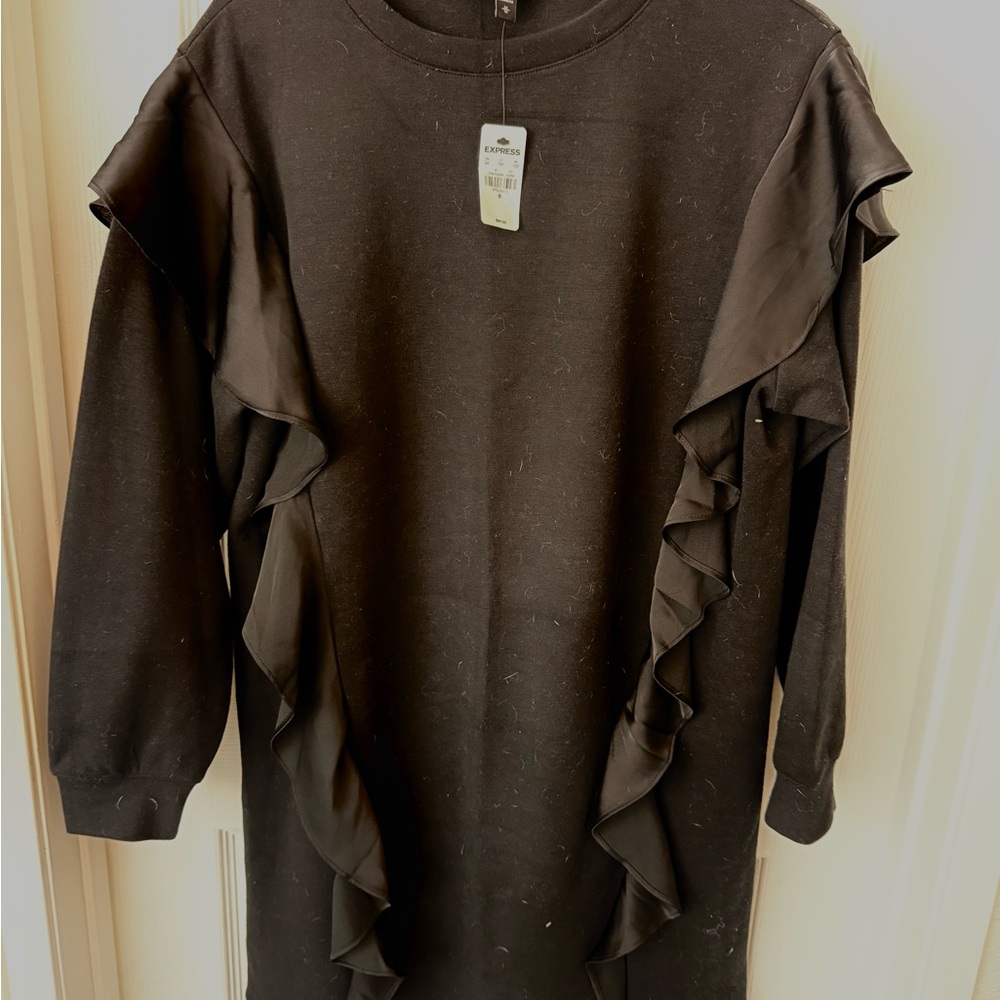 Express Black Long Sleeve Dress